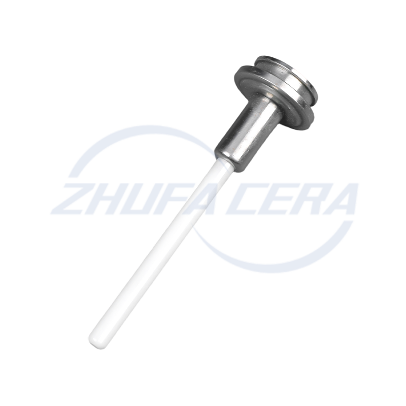 Tige de piston en céramique de zircone avec tête en métal